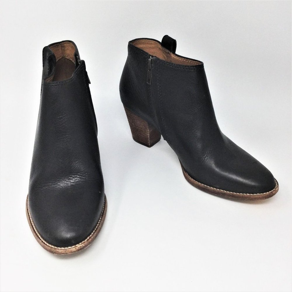 Madewell Billie Black Leather Ankle Boots 7.5
